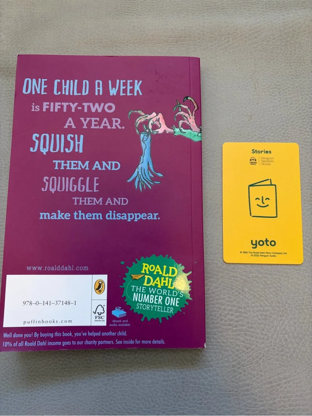 Yoto card and book: The Witches